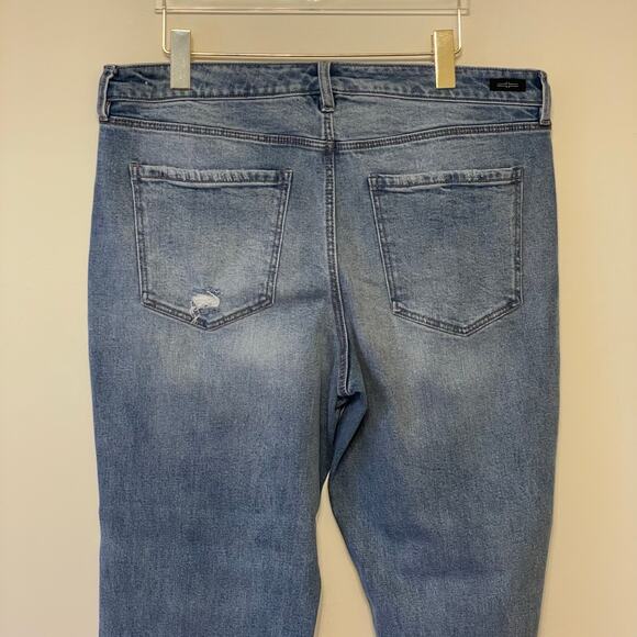 Liverpool Los Angeles US 14/32 light wash The Crop Straight raw hemline ripped - Picture 7 of 8